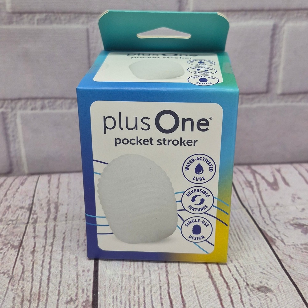plusOne Pocket Stroker Water Activated Reversible Textured Massager 6767N